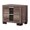 Brown, variant on Black Contemporary Nightstand with Two Drawers and Metal Knobs / Bedroom Decor Piece