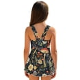 thumbnail image 2 of Xoenoiee Mushroom Dragonfly Daisy Flower Print Girls Swim Dress Sleeveless Swimwear One Piece Swimsuit with Skirt, UPF 50+ Toddler Kids Bathing Suit for Beach, Size 3-4 Years, 2 of 7