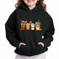 thumbnail image 2 of HomeDM Pullover Hoodies for Boys Girls - Long Sleeve Hooded Sweatshirts with Kangaroo Pocket Unisex Kids Sweatshirts - Black/9-10 Years, 2 of 4
