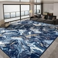 thumbnail image 5 of KAMOMA Area Rugs for Living Room 8'x10' Soft Machine Washable Rug Modern Low Pile Carpet Non Slip Indoor Rug for Bedroom Dining Room Office, Dark Blue, 5 of 8