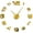 Gold,37inch, variant on 3D Arabic Numerals Big Wall Clock Modern Design Large Frameless Wall Watch Decorative Clock Mirror Effect Living Room Wall Decor(Gold,37inch)