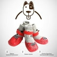 thumbnail image 4 of Calcetines antideslizantes para perros, botas impermeables de algodón para animales domésticos para interior rojo S, 4 of 5