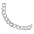 thumbnail image 3 of JOYARIS Pulsera Regalo Hombre Cubana Diamante Hip Hop Plata Ley 925 Talla Largo / Ancho 21 cm x 0.2 cm PT-0000917, 3 of 4