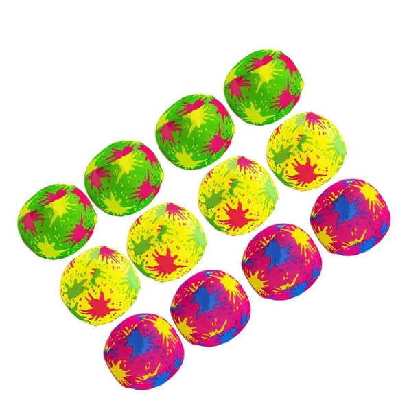 Greeniant 12 piezas de bolas de agua reutilizables de 5 cm, pelota de esponja para la playa, juguetes de tela que rebotan, deportes submarinos Type2 NO2