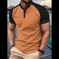 thumbnail image 2 of Camisas Casuales para Hombre, Clásicas, de Golf, de Corta, con Botones y Bolsillo Color Naranja S, 2 of 6