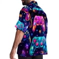 thumbnail image 3 of Game Controller Men's Short Sleeve Poplin Shirts with Spread Collar Tops, Casual Printed Button Down Short Summer Beach Shirts for Men and Women, 3 of 6