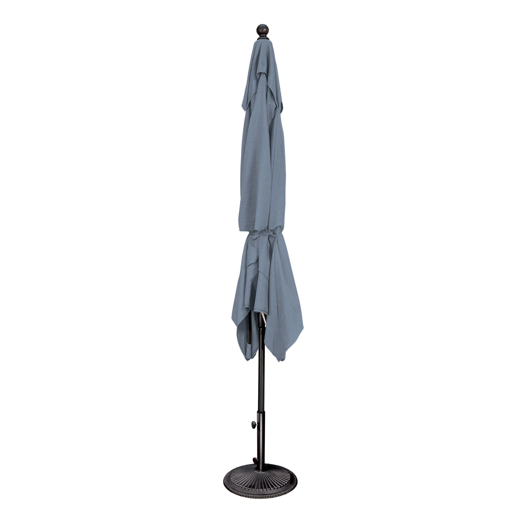 SimplyShade 10ft Outdoor Patio Rectangle Sunbrella Market Umbrella with Black Push Button Tilt, Red