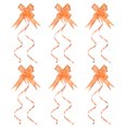 thumbnail image 1 of Unique Bargains 2.8inch Pull Bows Present Wrapping String Bows Ribbon Gold Thread Style Orange 40 Pack, 1 of 6
