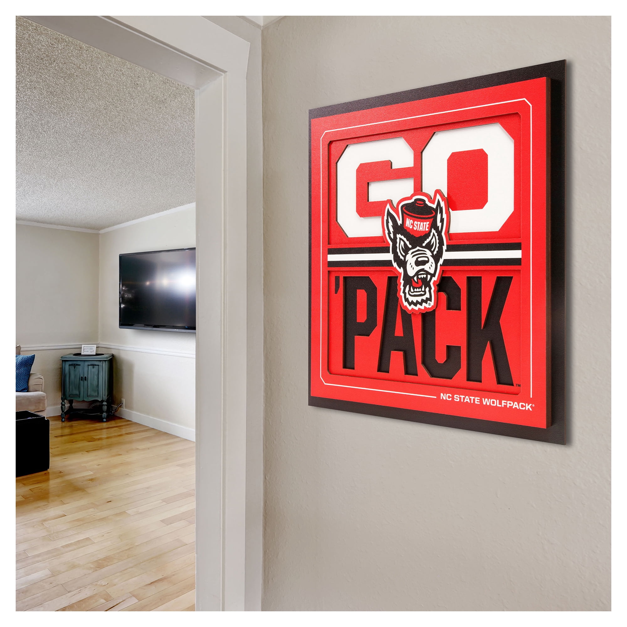 IDNA NC State Wolfpack 12" x 12" Slogan Series 3D Wall Art