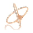 thumbnail image 2 of 14k Gold Diamond Criss-Cross Fashion Ring, 2 of 4