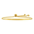 thumbnail image 2 of 14k Yellow Gold Smooth Curved Bar Lariat Design Bracelet 9.25 in, 2 of 3