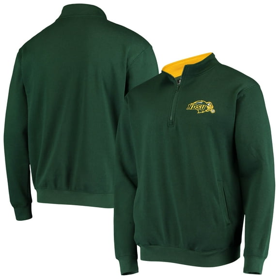 Men's Colosseum Green NDSU Bison Tortugas Logo Quarter-Zip Jacket
