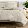 thumbnail image 3 of EASYCOT Luxurious Feather Down Alternative Comforter, Hotel Collection Duvet Insert Comforter for All Season,100% Soft Egyptian Cotton Shell with Corner Tabs 400 GSM Ivory , California King, 3 of 6