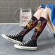 thumbnail image 5 of Balery Neon Psychedelic Giraffe Calcetines novedosos Calcetines deportivos Calcetines hasta la rodilla Calcetines de algodón Calcetines originales y geniales, 5 of 6