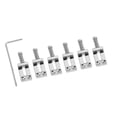 thumbnail image 1 of Sillines de trémolo para puente, 6 piezas Sillines de trémolo para puente de rodillos de metal cromado Sillines de trémolo Funcionalidad de alta precisión, 1 of 8