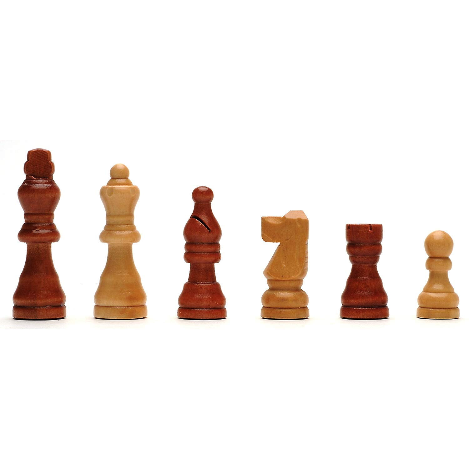 WE Games Folding Wood Travel Chess Set- 11.5 in Walnut Veneer Board