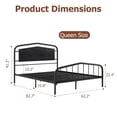 thumbnail image 2 of Litake Queen Size Bed Frame with Wooden Headboard and Footboard, Heavy Duty Metal Platform Bed Frame with Large Under Bed Storage, Noise Free, No Box Spring Needed, Black, 2 of 7