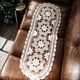 thumbnail image 2 of Camino de mesa de algodón hecho a mano – Mantel de ganchillo de encaje de tejido hueco de estilo campestre, elegante funda para tocador, perfecto para decoración rústica de granja, 11.81" x 35.43", 2 of 5