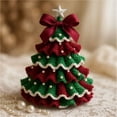 thumbnail image 2 of Beginner Crochet Kit for Christmas Tree, DIY Holiday Decoration Set with Bow & Pearl Embellishments, 2 of 9