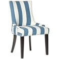 thumbnail image 3 of SAFAVIEH Lester 19" H Contemporary Glam Dining Chair, Blue/White/Espresso, Set of 2, 3 of 10