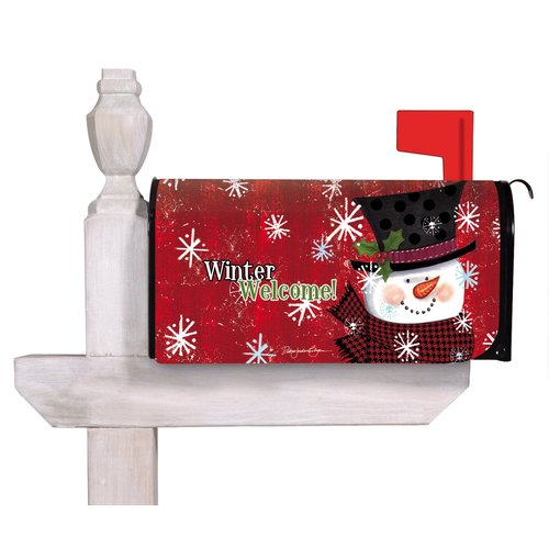 Evergreen Flag & Garden Winter Snowman Mailbox Cover