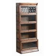 thumbnail image 5 of Crafters and Weavers Arts and Crafts 5 Stacks Wood Barrister Bookcase in Walnut, 5 of 5