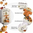 thumbnail image 5 of Shower Curtain 72"W x 96"L Happy Fall Y'all Scarecrows Pumpkins Fabric Shower Curtains Set with Hooks Water Repellent Bathroom Curtains Machine Washable Bathroom Accessories, 5 of 6
