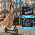 thumbnail image 5 of Adults Electric Motorized Scooter for Teens,Foldable 10" Solid Tires,Fast 19 mph,Long Range,350W Commuter E Scooter,Dual Suspension, 5 of 9