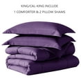 thumbnail image 4 of Comforter Set, Medium Weight - Down Alternative - Ultra Soft Microfiber - King/California King Size 3 Pieces Set with 1 Comforter and 2 Pillow Shams (King/Cal King, Purple), 4 of 7