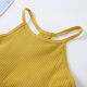 thumbnail image 5 of Camiseta sin mangas con hombreras de color liso para mujer - Sujetador de algodón con tirantes finos y cuello colgante, tallas S-XL, 5 of 8