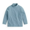 thumbnail image 3 of LIaqionyy Boys Girls Turtleneck Shirts Long Sleeve Cotton Mock Neck T Shirts Solid Color Tee Tops for Kids, 3 of 6