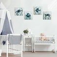 thumbnail image 3 of Fish Wall Art Sea Turtle Nautical Decor Beach Bathroom Wall Decor Kids Room Decor Rustic Teal Coastal Ocean Animals Canvas Pictures for Bedroom Living Room Kitchen Home Decorations 12x12" 4 Piece, 3 of 6