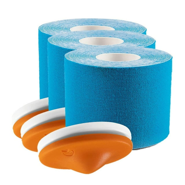 MesaSe 3Pcs/Set 5cm Sports Tape with Trigger Buttons Release Tense Muscles Pain Relief Athletic Muscle Recovery Kinesiology Tape Patches Kit for Running