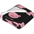 thumbnail image 4 of Pink Pig Blanket,Cute Cartoon Pig Face Flannel Fleece Throw Blanket,Super Soft Cozy Fluffy Warm Couch Bed Sofa Travelling Camping Blanket 60"X50" for Kids Adults All Season, 4 of 6