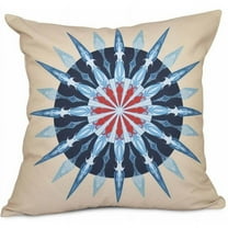 Simply Daisy 16" x 16" Sea Wheel Geometric Print Pillow