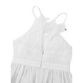 thumbnail image 5 of renvena Girls Halter Lace Chiffon Wedding Bridesmaid Dress Princess Junior Formal Party Prom White 16, 5 of 7