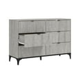 thumbnail image 6 of Galano Zaffy 6-Drawer Wide Dresser / Sideboard – Dusty Grey Oak, 46.5 in W × 15.7 in D × 31.7 in H, 6 of 14