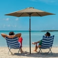 thumbnail image 6 of FlexWave 9FT Outdoor Market Patio Umbrella, UV-Resistant Sunshade，with Push Button Tilt & Crank, for Garden, Deck, Poolside, 6 of 7