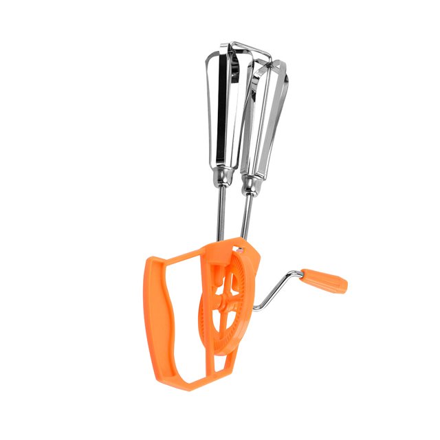 Miangastore Multifunction Stainless Steel Egg Beater Hand Whisk Spiral Blender Mixer Plastic Mixer Kitchen Gadget (Orange)