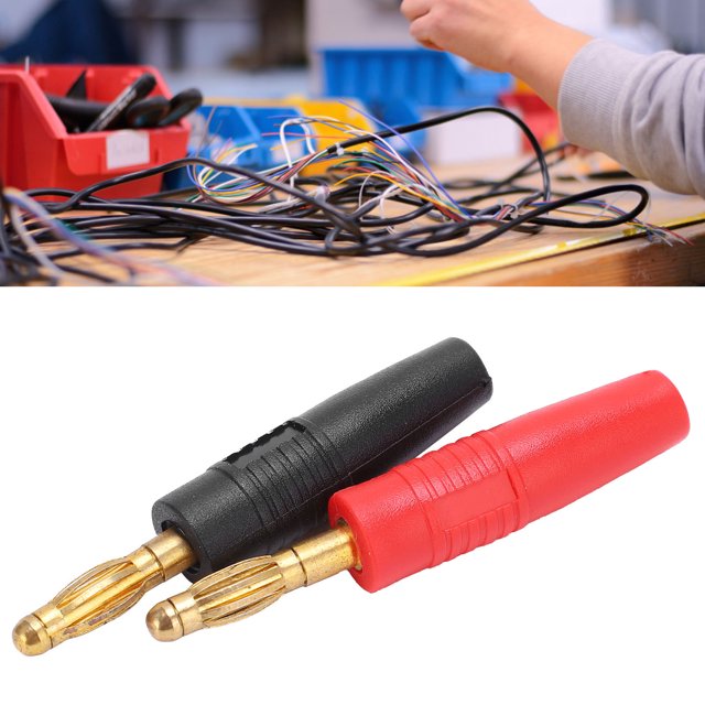 Garosa 5Set U17 4mm Banana Plug Gold‑Plated Flame Retardant Electrical Testing Accessory,Banana Plug Connector