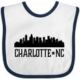 thumbnail image 3 of Inktastic Charlotte North Carolina Skyline Nc City Boys or Girls Baby Bib, 3 of 4