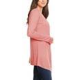 thumbnail image 2 of Women's Lightweight Casual Open Front Long Sleeve Solid Cardigan Office Wear S-3XL, 2 of 4