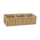 thumbnail image 2 of Cesta tejida con 3 compartimentos, contenedor de almacenamiento, caja rectangular organizadora para mostrador, oficina, escritorio, armarios de baño, 2 of 7