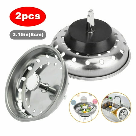 

Costyle 2 Pack Kitchen Sink Strainer Stopper Anti-Clogging Stainless Steel Drain Basket