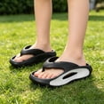 thumbnail image 6 of GPOECD Boys Flip Flops Lightweight Boys Summer Sandals Breathable Open Toe Footbed for Outdoor Play and Beach Adventures Kids Slippers 5-12Y Black,10.5-11 Years, 6 of 7