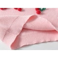 thumbnail image 5 of Bobifish Baby Light Blue Crew Neck Sweater Red Cherry Applique Long Sleeve Soft Cute Kids Outdoor Activities & Home Wear Daily Knitted Pullover Top, 5 of 7