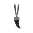thumbnail image 1 of Collier Pendentif en Émail Noir en Argent Sterling Vieilli, 1 of 4