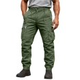 thumbnail image 3 of Blmnix Carpenter Mens Pants Cargo Work Pants Skinny Hiking Pants Low Rise Jean Taper Full Green Summer Pants for Men,30, 3 of 4