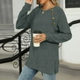 thumbnail image 5 of Plebaso Fall Tops for Women Knit Long Sleeve Tunic Lightweight Casual Pullover Sweater Shirts, 5 of 7