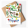 thumbnail image 1 of Mexico Landscap Animals National Flag Wedding Cards Congratulations Greeting Envelopes, 1 of 3